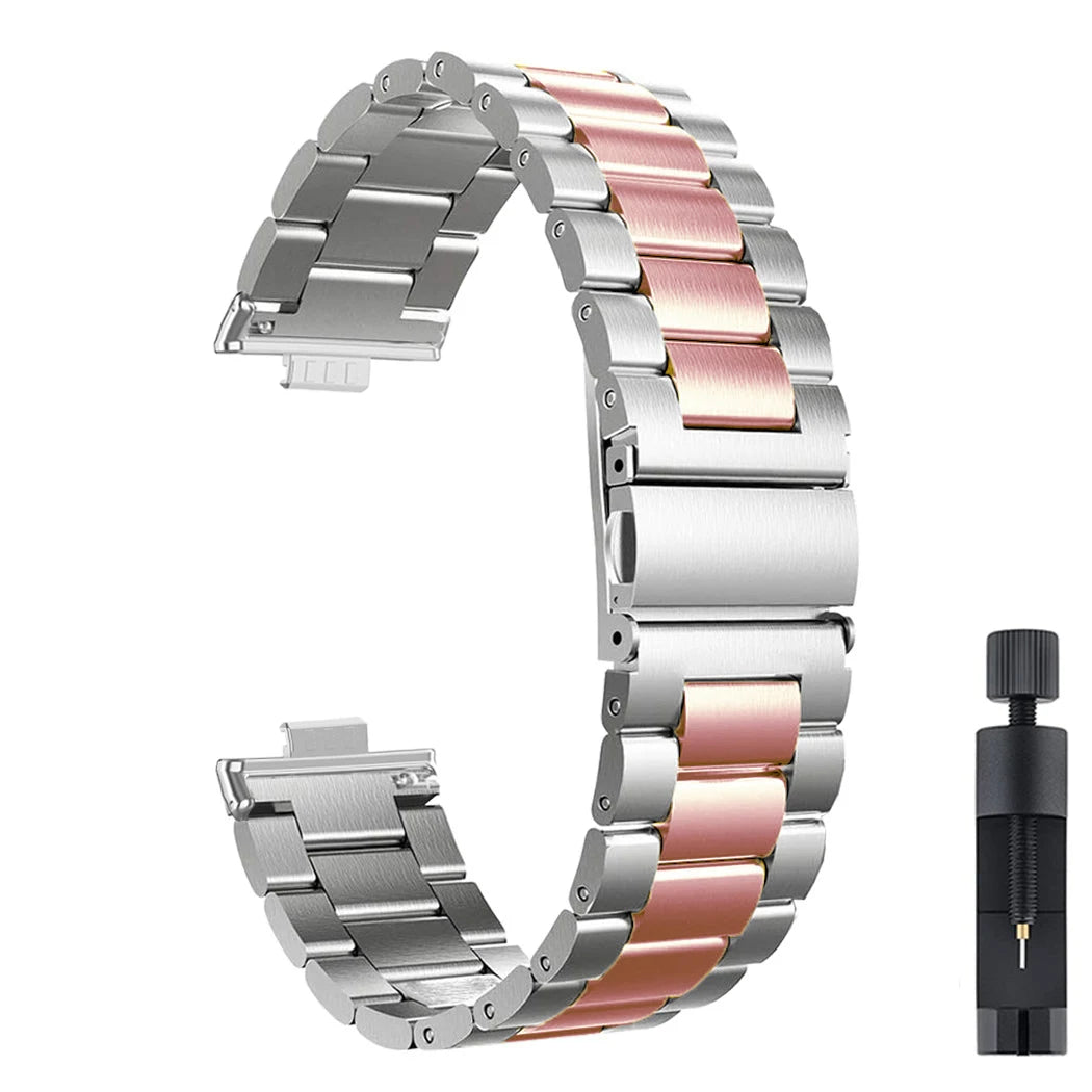 Stainless Steel Strap for Huawei Watch – Metal Bracelet Band for Fit3, Fit4 & Fit4 Pro, Unisex Replacement