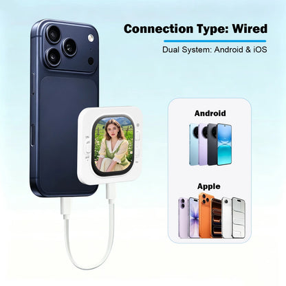 Phone Vlog Selfie Monitor - Rear Camera Screen Holder Clip Mount for iPhone Live Streaming