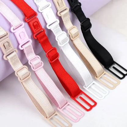 6-Piece Adjustable Bra Strap Clips - Elastic Non-Slip Strap Holders for Concealed Straps and Cleavage Control