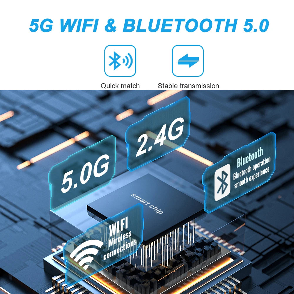 2-in-1 Wired to Wireless CarPlay & Android Auto Adapter – 5GHz WiFi Mini Dongle for 99% of Cars with Original Wired Systems