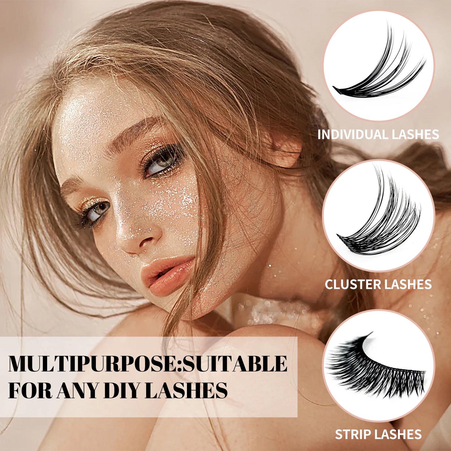 GEMERRY 10ml 2-in-1 Lash Bond & Seal Glue — Waterproof Long-Lasting Adhesive for DIY Cluster Eyelash Extensions
