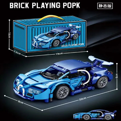 Technical Building Blocks Racing Car Model Kit – Speed City Mechanical Puzzle Bricks Set for Adults & Kids, Creative DIY Construction Toy Gift
