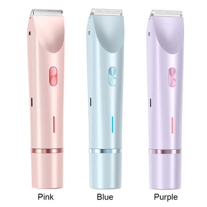 Women’s 2-in-1 Electric Razor – Dual-Head Painless Wet & Dry Bikini Trimmer with Detachable Head Shaver