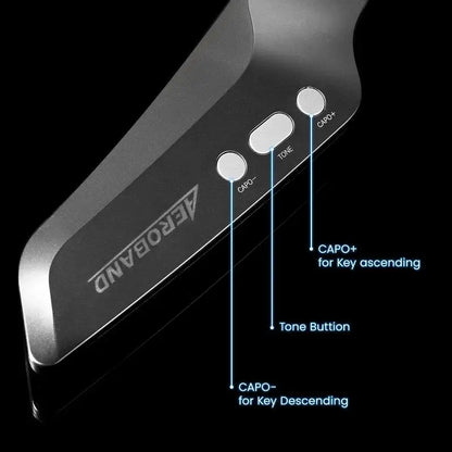 AeroBand Smart & Painless Guitar - Silicone Strings, One-Touch 12-Key Conversion, Bluetooth, 8 Sounds & USB MIDI Function