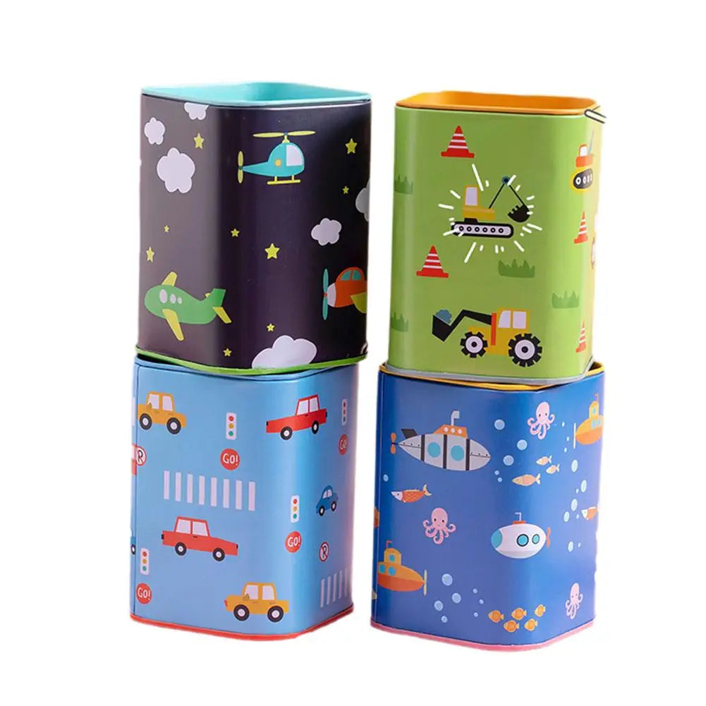 Cartoon Piggy Bank Money Box – Cute Metal Coin Holder, Rectangular Storage Box for Savings and Pens