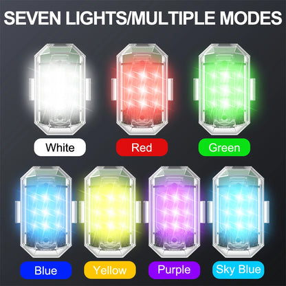 Donwof M3 Car and Motorcycle Strobe Light - Waterproof Wireless LED Flash Anti-Collision Warning Lamp with Remote Control for Cars and Bikes