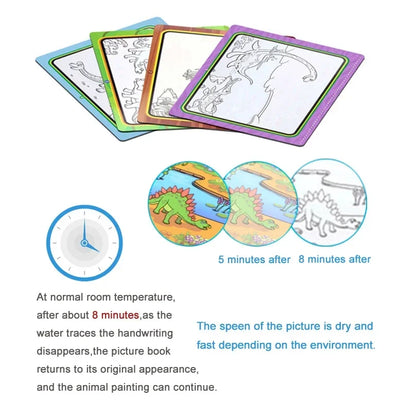 Children's Early Education Magical Water Drawing Book – Reusable Coloring Book with Pen, Creative Educational Toy Gift