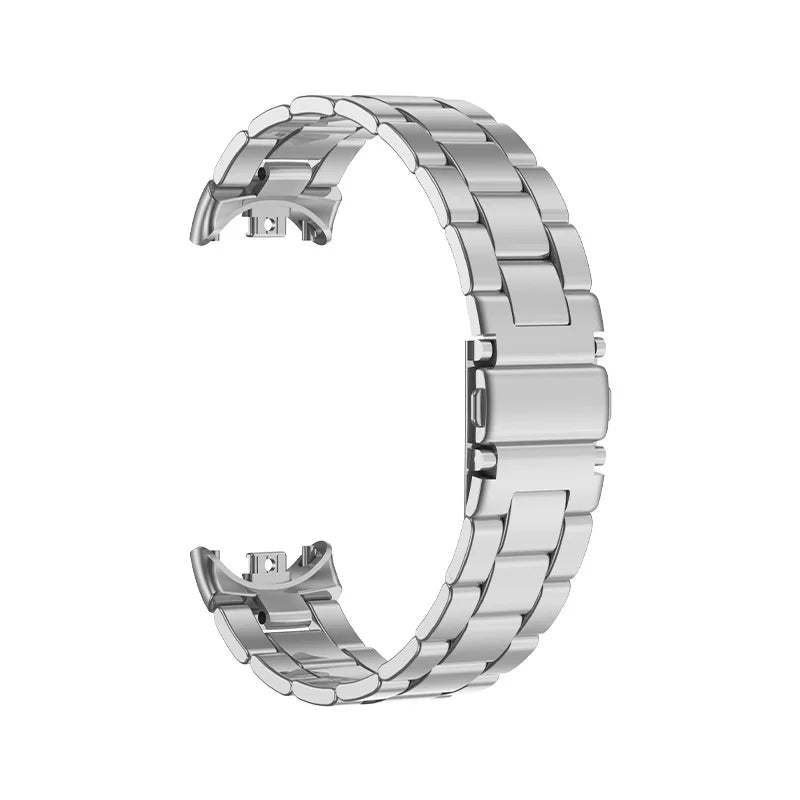 Metal Watch Strap for Xiaomi Mi Band 9/8 — Stainless Steel Smart Band Wristband with Folding Clasp