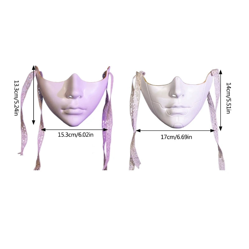 Masquerade Half Face Mask for Men & Women – Cosplay Halloween Eyemask, Costume Eye & Mouth Cover