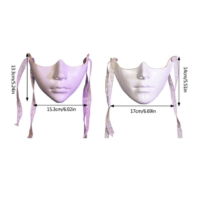 Masquerade Half Face Mask for Men & Women – Cosplay Halloween Eyemask, Costume Eye & Mouth Cover