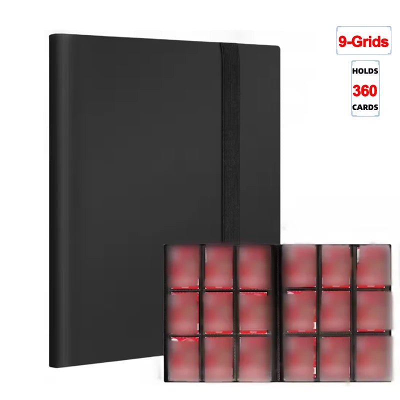 Trading Card Binder - 160/360/480 Capacity Side-Loading PP Card Holder Album for Gaming Cards