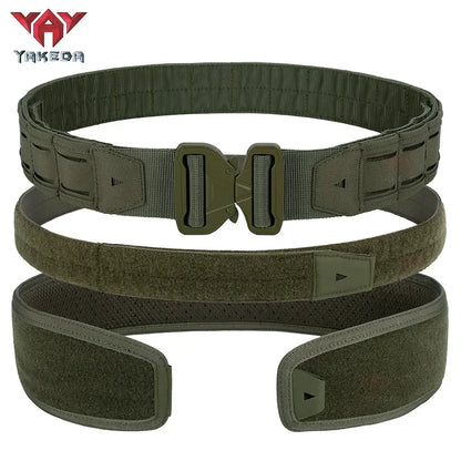 YAKEDA Battle Molle Riggers Belt – Heavy-Duty 3-in-1 Tactical Duty Belt with Anti-Slip Pad & Inner Belt