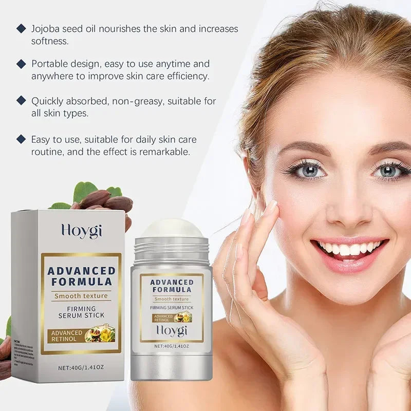 Retinol & Hyaluronic Acid Skin Stick – Anti-Wrinkle Firming & Lifting Balm, 24H Moisturizing Anti-Aging Care for Pores & Skin Plumping