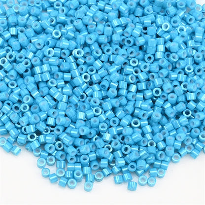1000Pcs 1.6x1.3mm Japan Glass Seed Beads 11/0 – Cylindrical Loose Beads for DIY Statement Jewelry Making (5g Pack)