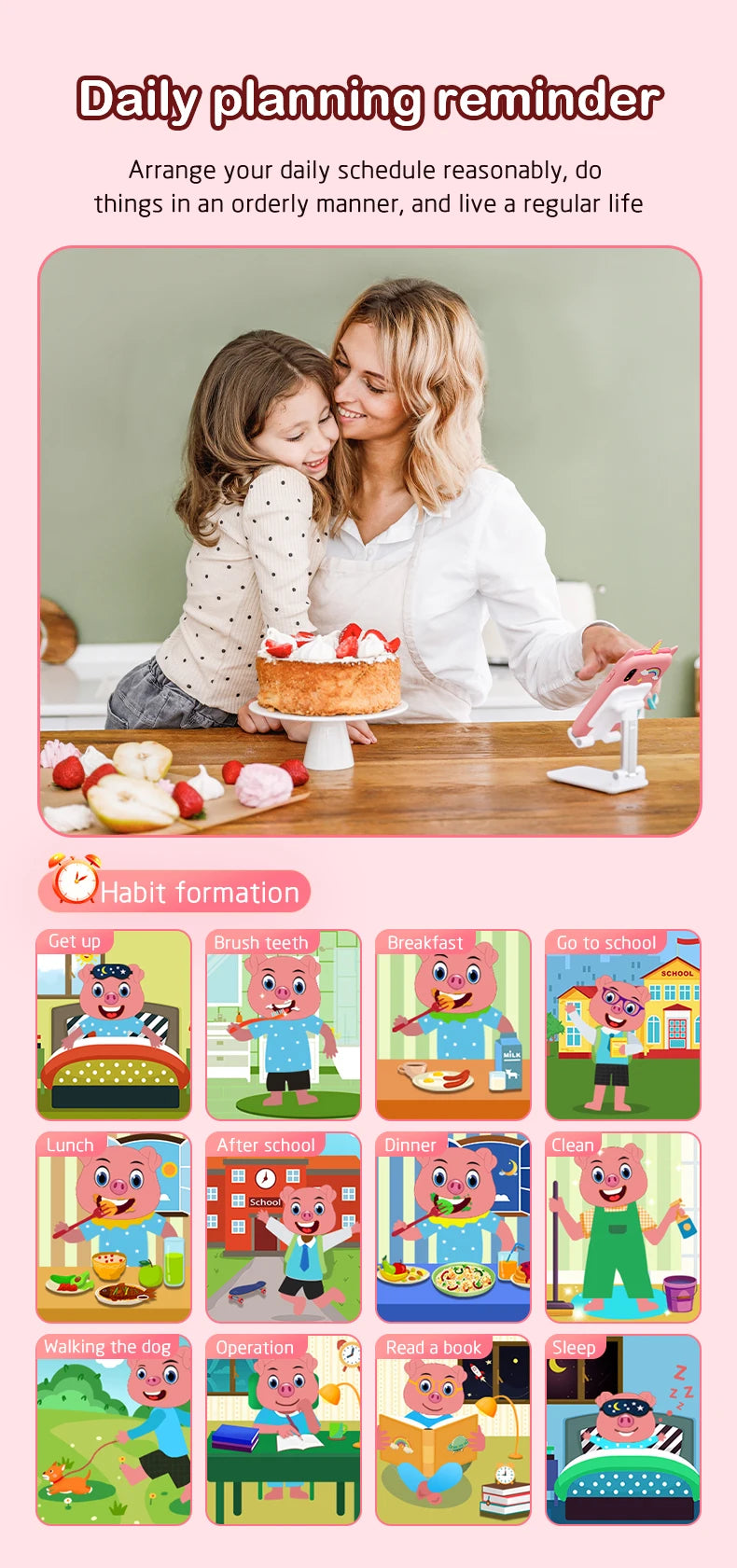 Children's Educational Phone Toy – Musical Unicorn Baby Mobile with Selfie Camera, 512MB TF Card, Birthday Gift for Babies