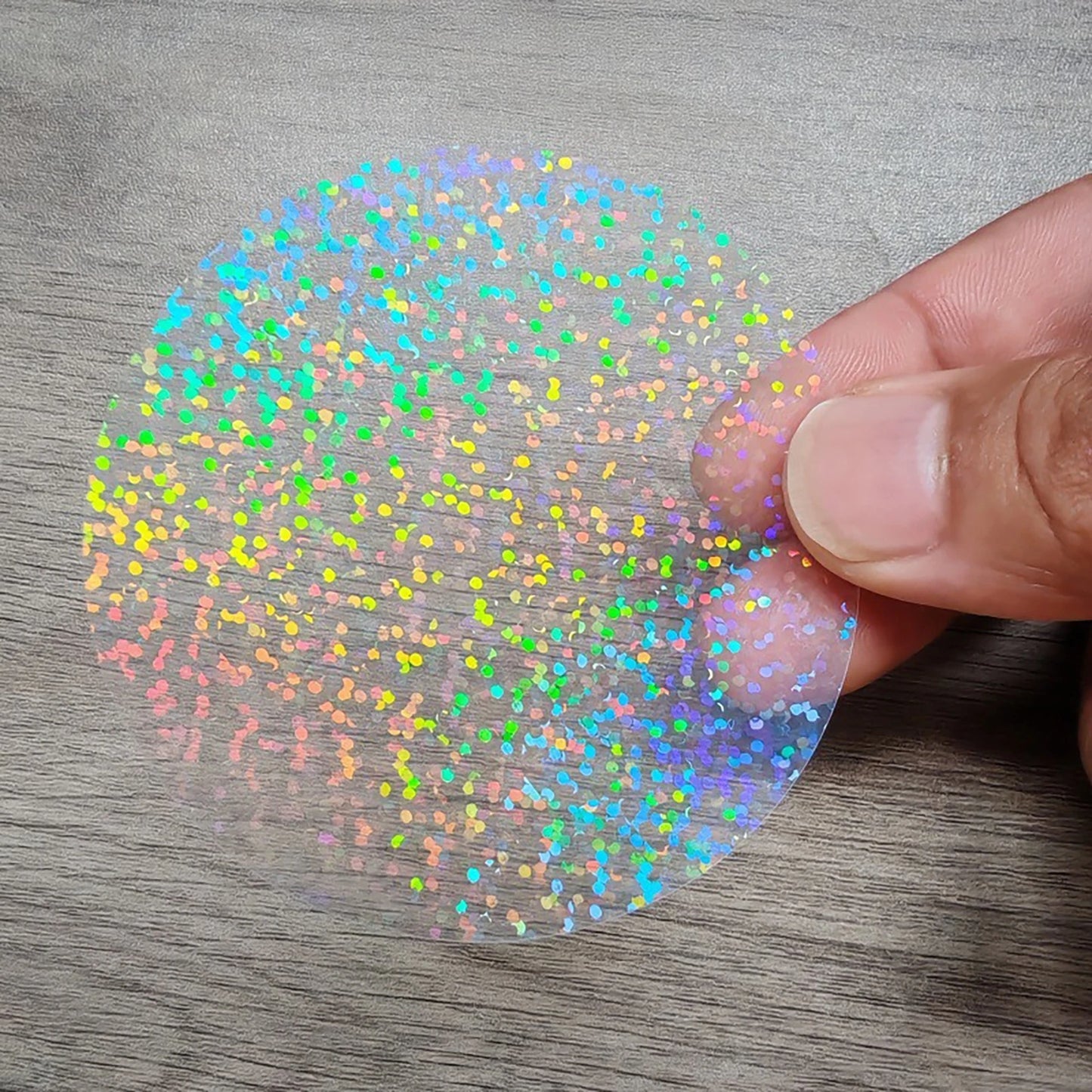 100PCS 58mm Transparent Badge Film Covers – Clear Laser Star Pattern Protective Sheets for Button Badge Maker