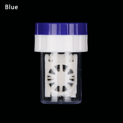 Manually Rotating Contact Lens Cleaner Case Portable Plastic Lens Storage Holder Cleaning Container Travel Accessory Tool