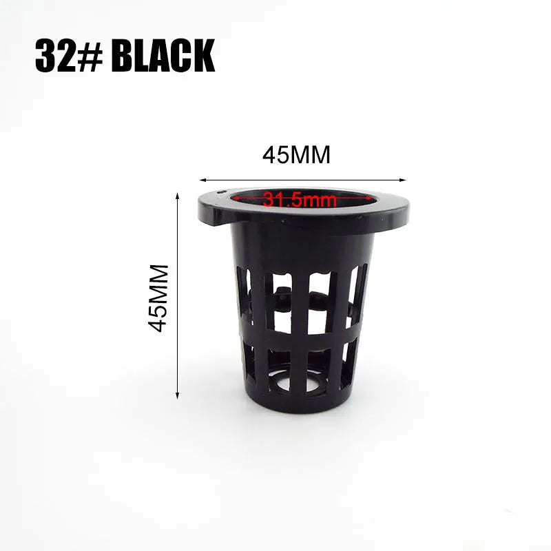 50pcs Hydroponic Mesh Net Baskets — Soilless Plant Nursery Cups for Veggie & Clone Growth