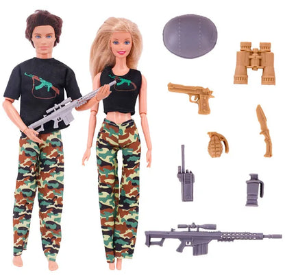 Ken Doll Accessories Set – Clothes, Shoes, Surfboard, Guitar, Violin & More for Kids Birthday Gift