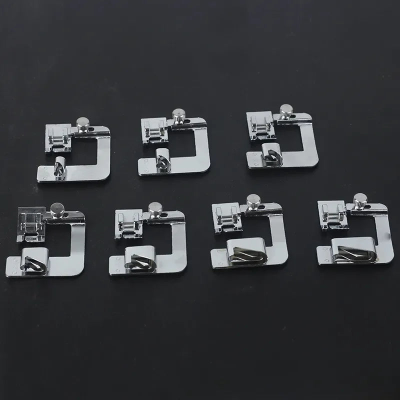 Sewing Machine Rolled Hem Presser Foot - 9mm 13mm 19mm 25mm Multi-Size Sewing Accessory