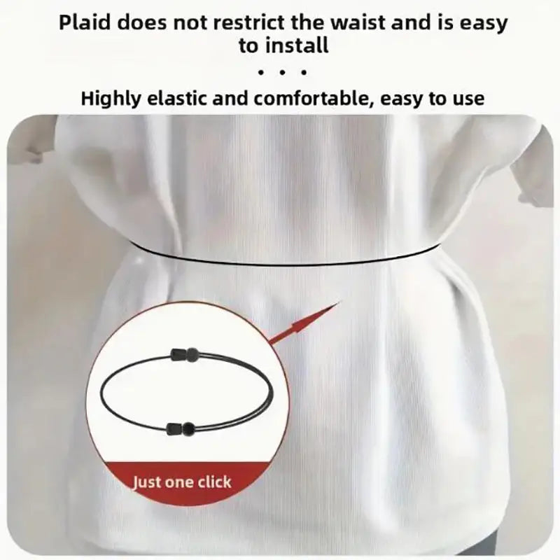 Adjustable Shirt Tuck Belt - Anti-Wrinkle Undergarment Shirt Stay Band for Men & Women