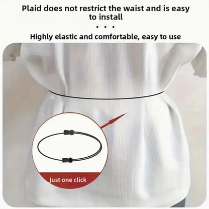 Adjustable Shirt Tuck Belt - Anti-Wrinkle Undergarment Shirt Stay Band for Men & Women