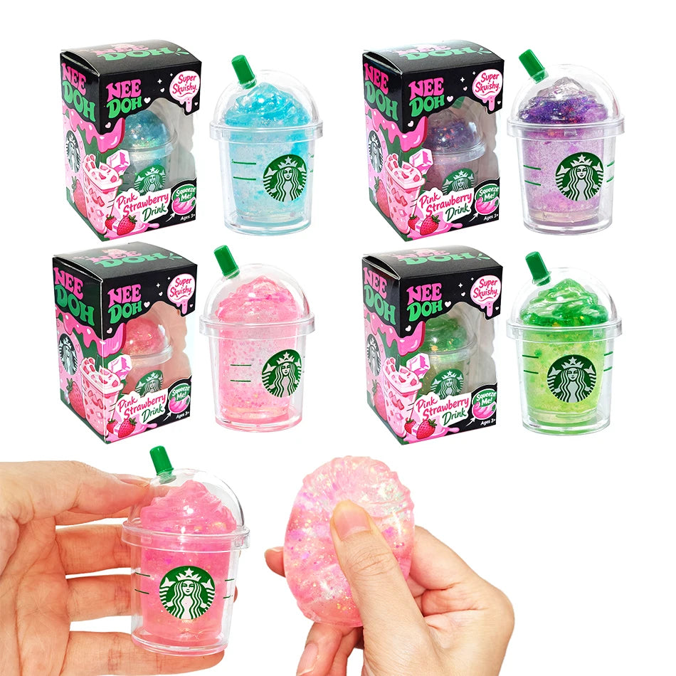 2026 NeeDoh Sensory Squeeze Toy - Blind Box Stress Relief Drink Cup for Focus & Fidgeting