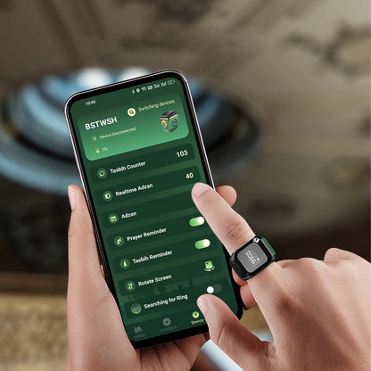 Digital Ring Counter - Bluetooth App Control OLED Display Rechargeable Prayer Counter
