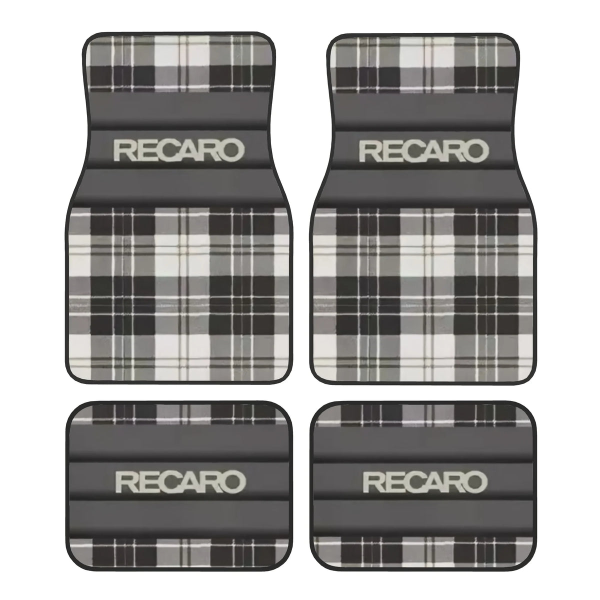 RECARO Heavy-Duty All-Weather Floor Mats - 4-Piece Car Interior Protection Set with Pedal Cutouts