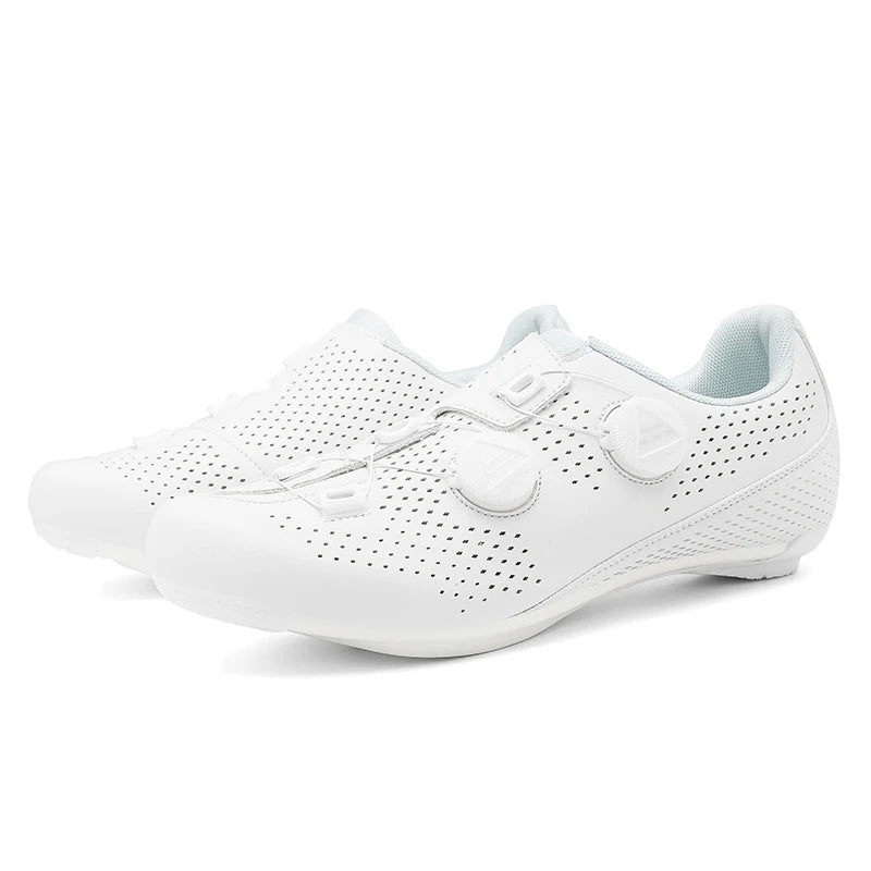 Men’s Speed Cycling Shoes — Road, SPD Cleat & Flat Pedal Bike Shoes, White