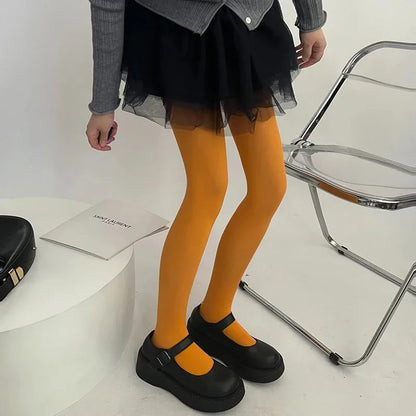17-Color Women’s Velvet Tights - Seamless High-Stretch Anti-Run Pantyhose & Long Stockings