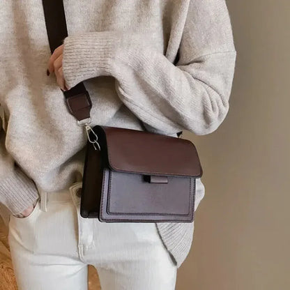 Classic PU Leather Crossbody Bag for Women – Fashion Shoulder Messenger, Travel Handle Flap Handbag