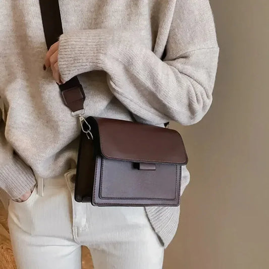 Classic PU Leather Crossbody Bag for Women – Fashion Shoulder Messenger, Travel Handle Flap Handbag