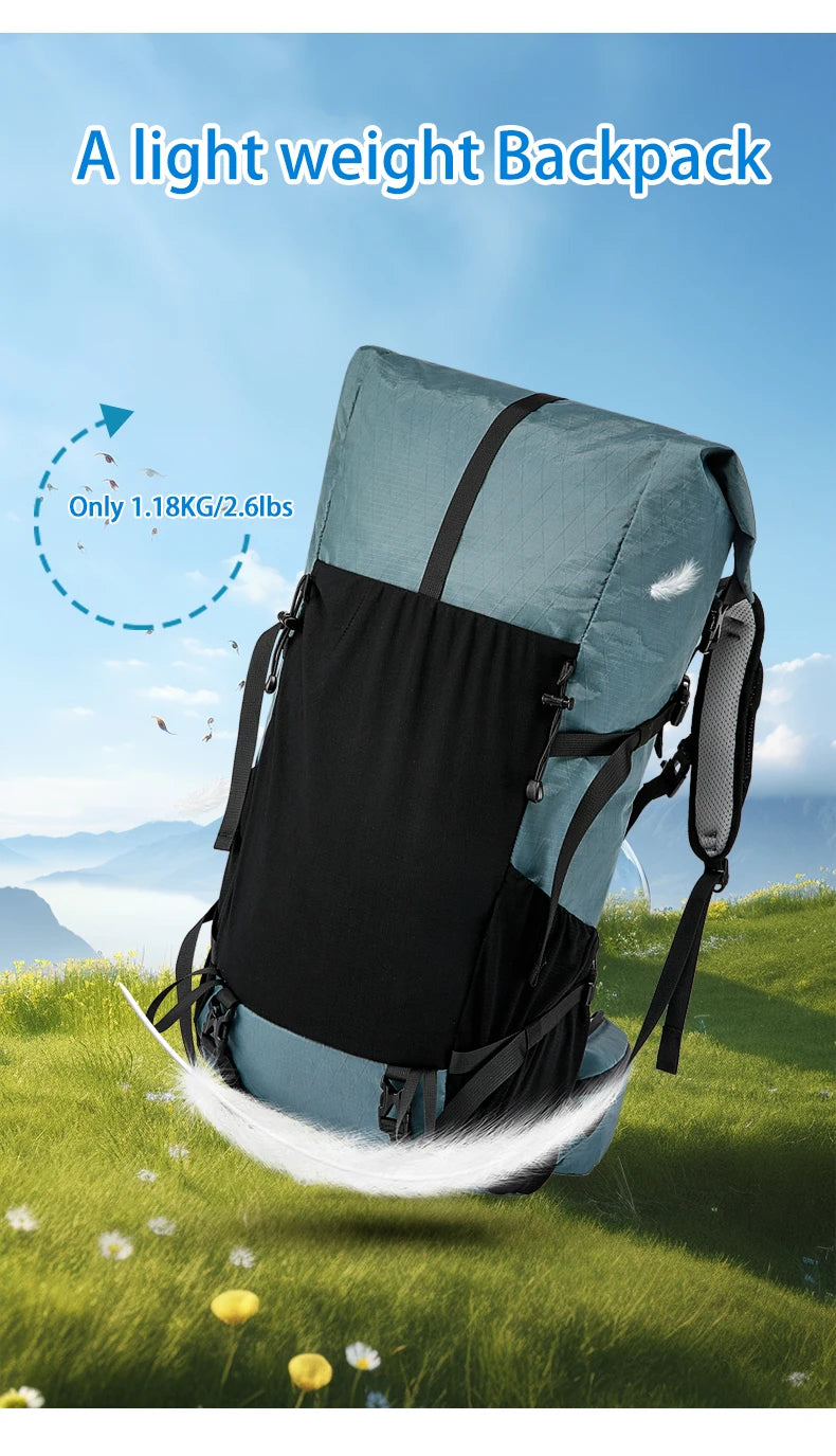 40L Outdoor Hiking Backpack – Waterproof Camping & Climbing Bag, Large Capacity Travel Backpack for Men & Women (2024 New)