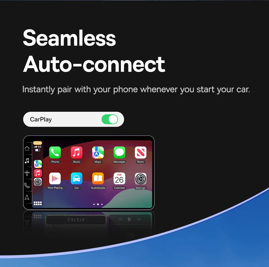 Baseus Wireless CarPlay Adapter - Wired to Wireless Auto Connect, Plug & Play Bluetooth Smart Car System