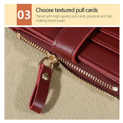 Elegant Women’s Multi-Card Wallet – Casual PU Leather Double Zip Clutch with Crocodile Texture and Stylish Storage