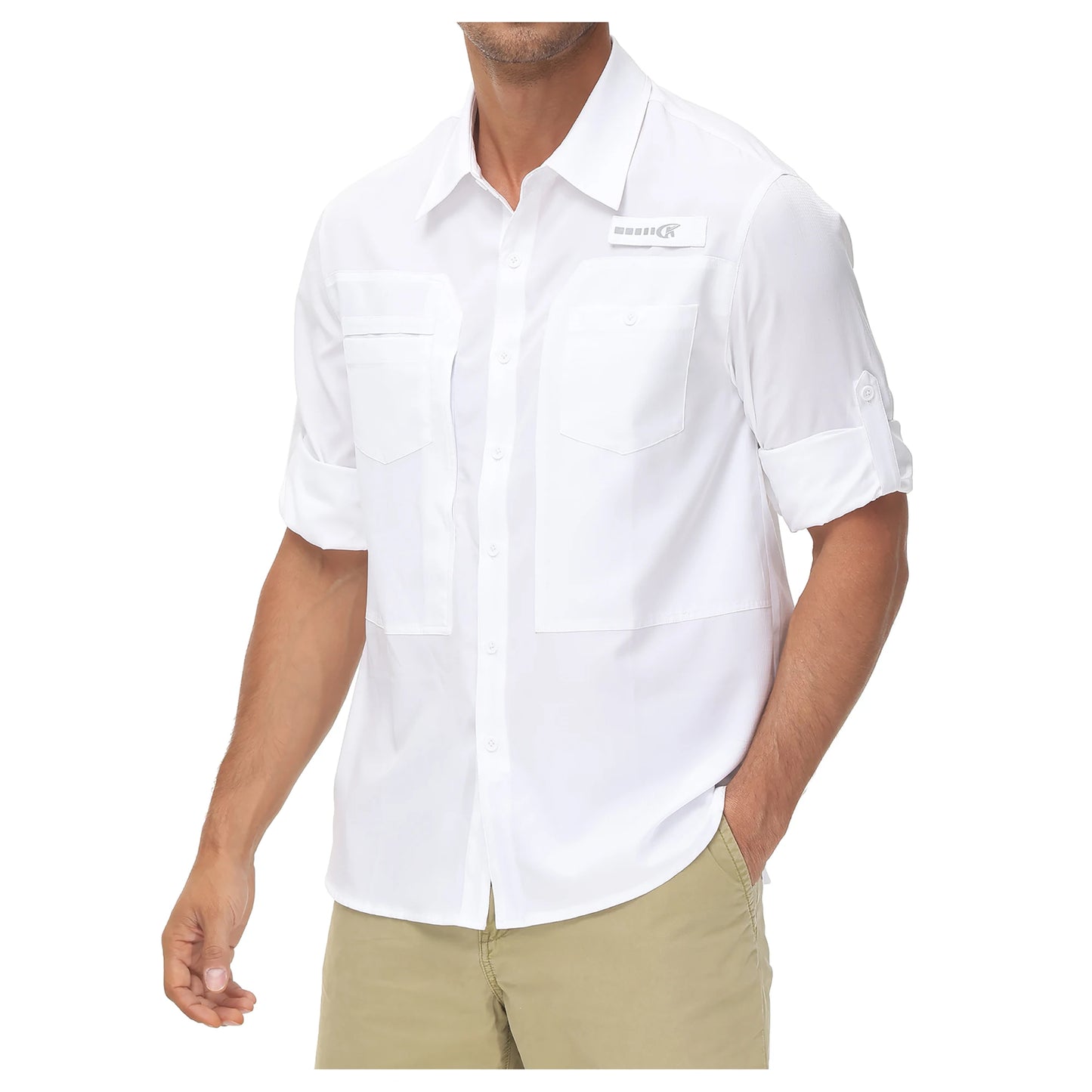 Men's UPF 50+ Fishing Shirt – Lightweight Long Sleeve Sun Protection Shirt with Breathable Mesh Back