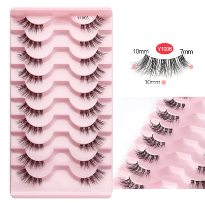 SHIDISHANGPIN 3D Half Cat Eye Lashes – Natural Winged Fox Faux Mink Eyelashes for Makeup