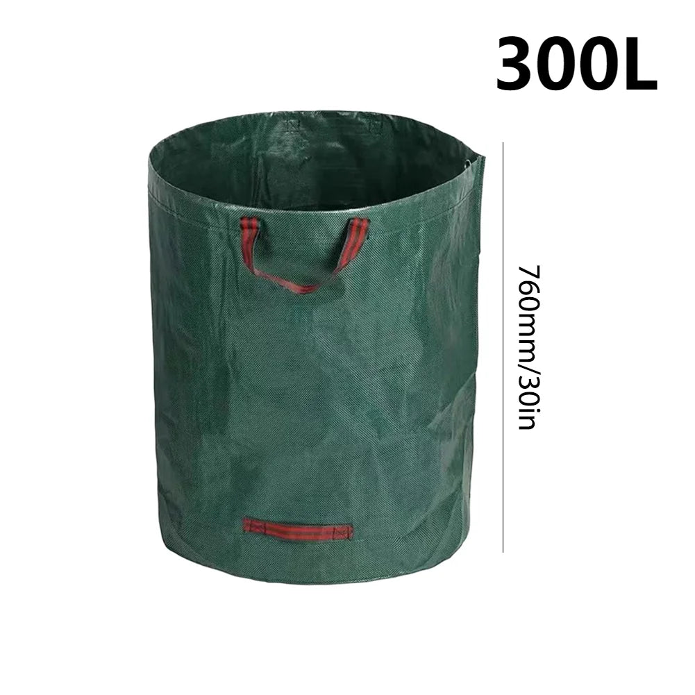 60L-500L Reusable Garden Bag – Large Capacity Foldable Leaf Sack, Garden Trash Waste Container & Storage