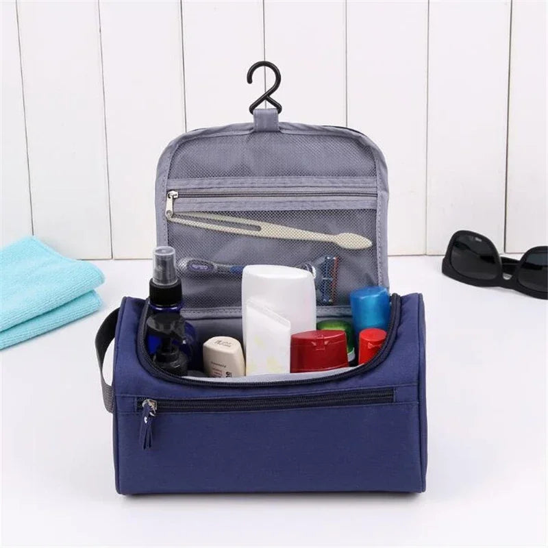 Waterproof Zipper Makeup Bag Organizer - Beauty Case for Men and Women, Cosmetic Toiletry Storage Travel Pouch Kit