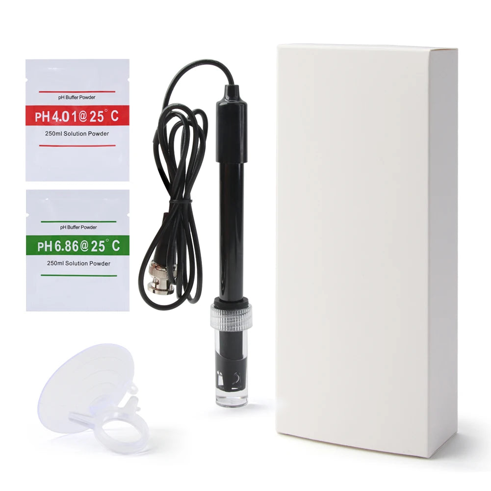 Yieryi PH Replacement Probe for Aquarium, Hydroponics & Lab Testing - BNC Q9 Connector, 1.2/3M Wire