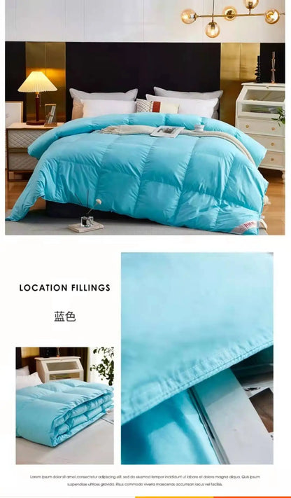 95% White Goose Down Duvet – Five-Star Hotel Quality, Warm Double or Single Goose Down Comforter