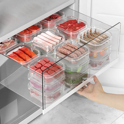 5/1Pcs Mini Transparent Food Storage Containers with Lid – Fridge Organizer Box for Meat, Vegetables & Kitchen Fresh-Keeping