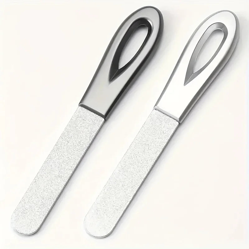 Stainless Steel Diamond Grit Nail File – Durable Hypoallergenic Nail Care Tool for Fingernails & Toenails, Ideal for Hard & Thick Nails
