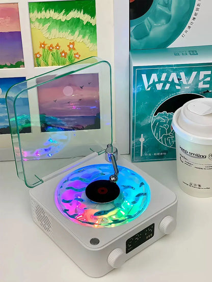 Mini Retro Bluetooth Speaker – Portable White Noise Subwoofer with RGB Lights, Sleep Aid, TF Card Support