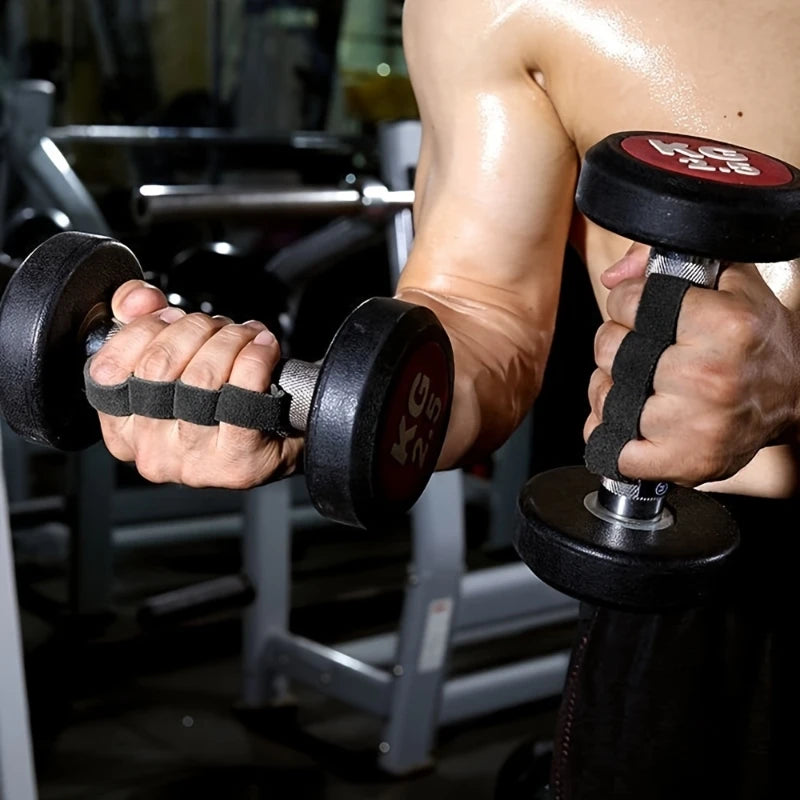 Fitness Four-Finger Gloves – Breathable Anti-Slip Leather Weightlifting Gloves with Shock Absorption for Men & Women