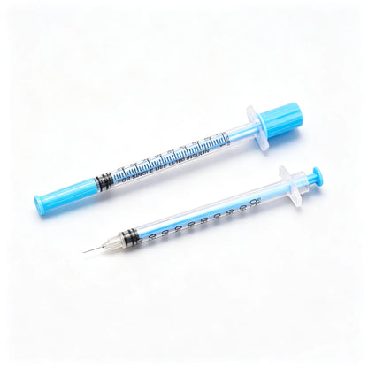 U-100 Insulin Syringes - 1ml Sterile Disposable Injection Tools in Purple, Pink, Blue, Green, Orange & Black for Beauty Machines