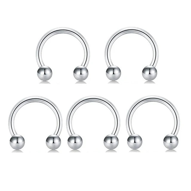 Stainless Steel Body Piercing Kit – Belly Button & Septum Piercing Set, Professional Piercing Tools for Personal and Salon Use