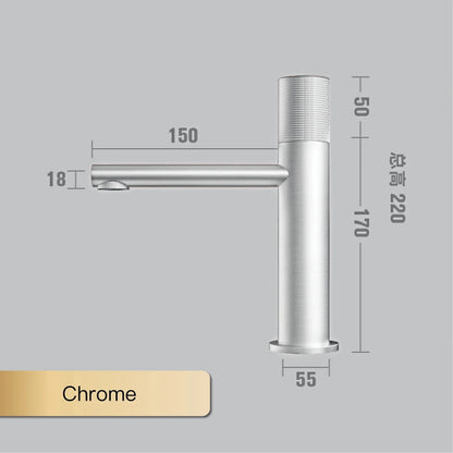 Brass Black Bathroom Faucet – High-End Hot & Cold Round Hand Washing Faucet for Toilet & Hotel