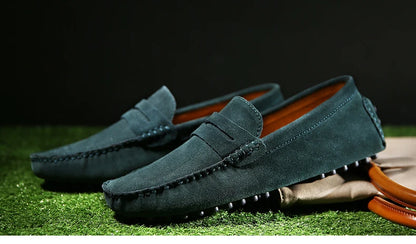 Men's High-Quality Leather Loafers – Casual Moccasins Slip-On Flats, Fashion Driving Shoes, Size 38-49